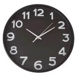 Hodiny Nástenné hodiny City black, pr. 30,5 cm, plast
