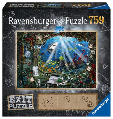 Hračky puzzle RAVENSBURGER - Exit Puzzle: Ponorka 759 dielikov