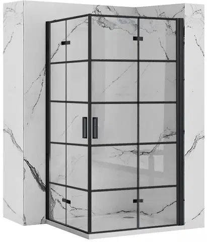 Sprchovacie kúty REA/S - Sprchovací kút Moliere dvere / dvere 90x90 BLACK MOLDD090090B