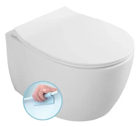 Záchody ISVEA - SENTIMENTI závesná WC misa, Rimless, 36x51cm, biela 10AR02012