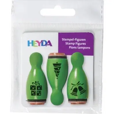 Kreatívne a výtvarné hračky HEYDA - Vianočné pečiatky figúrka - zelená