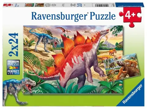 Hračky puzzle RAVENSBURGER - Svet dinosaurov 2x24 dielikov