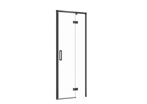Sprchovacie kúty CERSANIT - Sprchové dvere LARGA ČIERNE 80X195, pravé, číre sklo S932-123