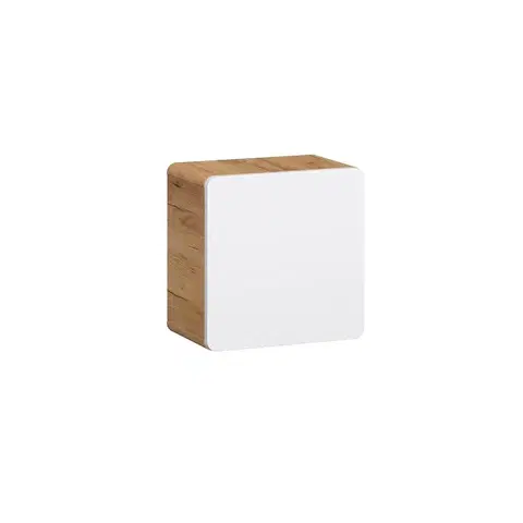 Závesné kúpeľňové skrinky Závesná skrinka Bronx 35 cube dub craft-biely