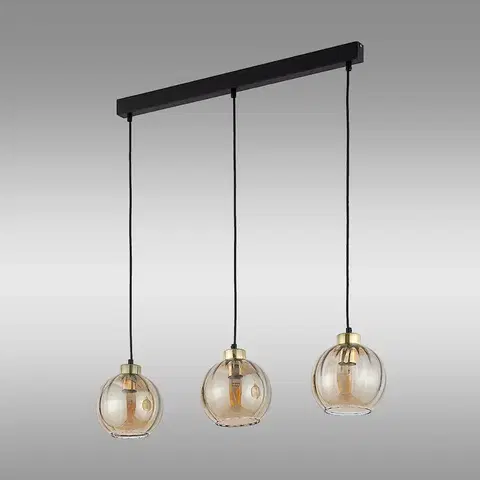 Moderné lampy do obývačky Luster Devi amber 4638 LW3
