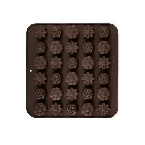 Formy na pečenie Banquet Formičky na čokoládu silikonové Culinaria Brown 21,4x20,6 cm mix tvarů