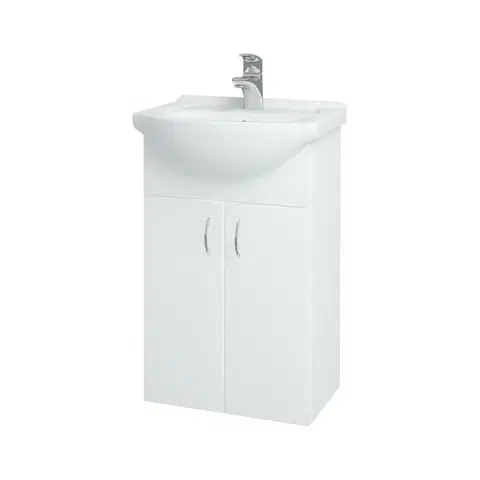Kúpeľňový nábytok Dreja - Kúpeľňová skriňa PLUTO SZD2 50 - N01 Biela lesk / N01 Biela lesk 52310