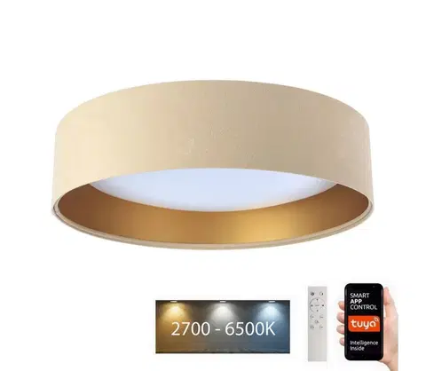 Svietidlá  LED Stropné svietidlo SMART GALAXY LED/24W/230V Wi-Fi Tuya béžová/zlatá + DO 