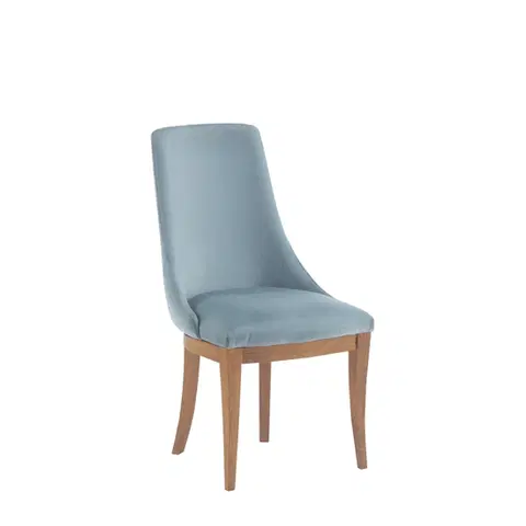 Jedálenské stoličky TARANKO Krzeslo U1 jedálenská stolička svetlomodrá (Prestige-A3 71) / dub Como