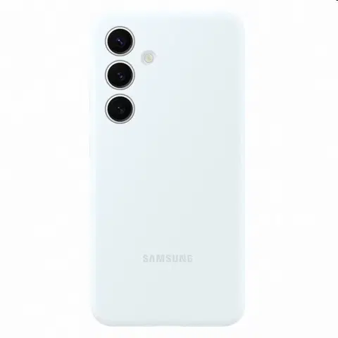 Puzdrá na mobilné telefóny Zadný kryt Silicone Cover pre Samsung Galaxy S24, biela EF-PS921TWEGWW