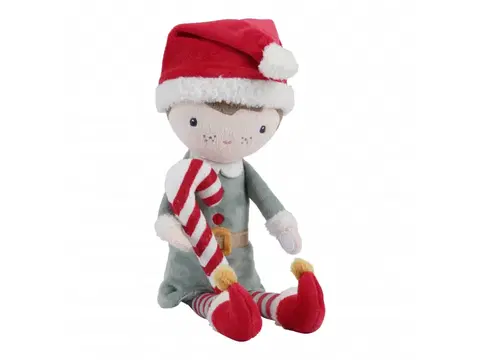 Hračky bábiky LITTLE DUTCH - Bábika Jim vianočná 35cm
