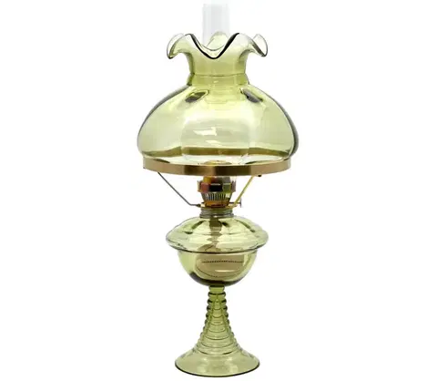 Lampy Floriánova huť Petrolejová lampa JASMÍNA 50 cm lesná zelená 
