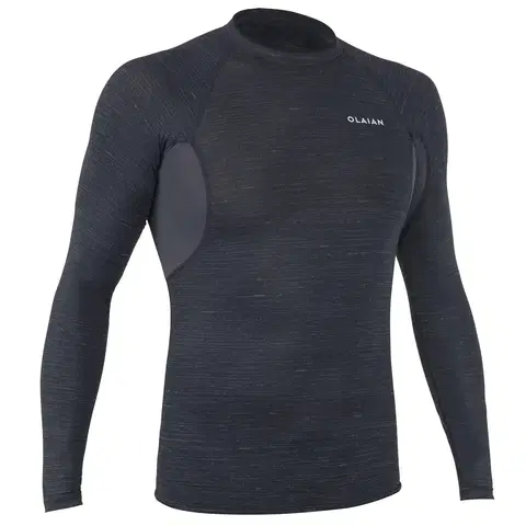 surf Pánske tričko 900 s UV ochranou dlhý rukáv čierne