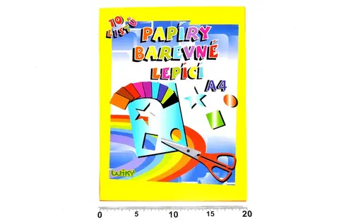 Kreatívne a výtvarné hračky WIKY - Papiere farebné W lepiace A4, 10 list