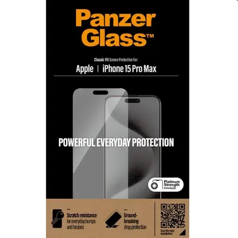 Ochranné fólie pre mobilné telefóny Ochranné sklo PanzerGlass pre Apple iPhone 15 Pro Max 2808