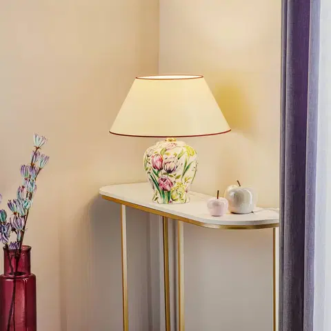 Stolové lampy Menzel Menzel Living – lampa s kvetinovým podstavcom