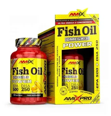 Vitamíny a minerály Fish Oil Omega 3 POWER - Amix 60 kaps.