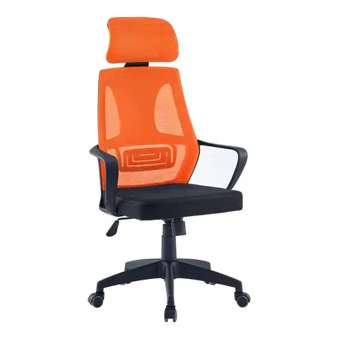 Kancelárske kreslá Kancelárske kreslo, čierna/oranžová, TAXIS NEW