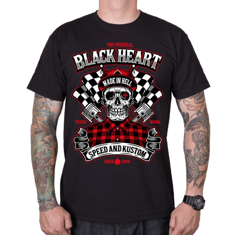 Pánske tričká Tričko BLACK HEART Speed and Kustom čierna - XL