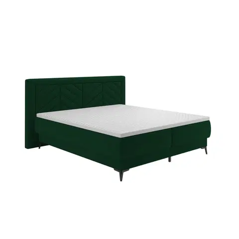 Postele Boxspringová posteľ, 180x200, zelená, OPTIMA A