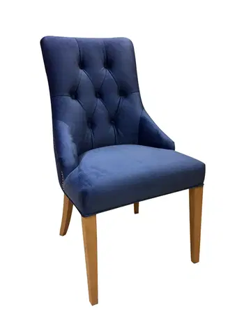 Jedálenské stoličky PYKA Lux jedálenské kreslo drevo D3 / kráľovská modrá (Fresh 11)
