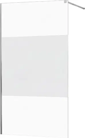 Sprchové dvere MEXEN/S - KIOTO Sprchová zástena WALK-IN 110x200 cm 8 mm, chróm, Transparent / matné sklo 800-110-101-01-35