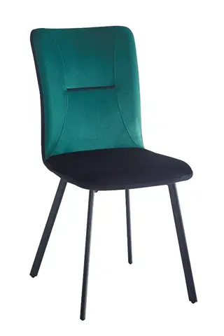 Jedálenské stoličky VLADENA jedálenská stolička, tyrkys/čierna