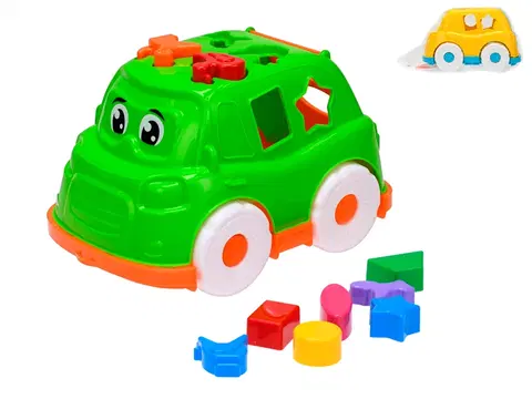 Náučné hračky MIKRO TRADING - Auto vkladačka 2v1/2farby, Mix produktov