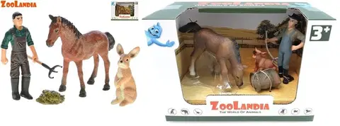 Hračky - figprky zvierat MIKRO TRADING - Zoolandia farma set s doplnkami, Mix Produktov