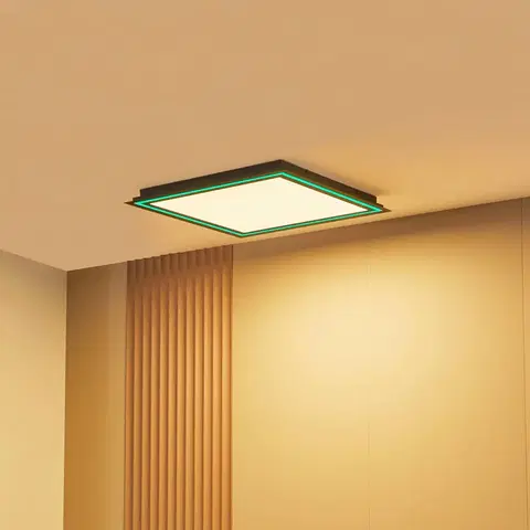Stropné svietidlá Lucande Lucande Leicy stropné LED svetlo RGBW biela 64 cm