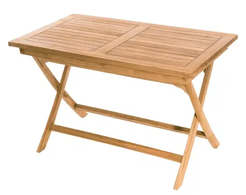 Stolčeky DEOKORK Záhradný skladací stôl obdĺžnik COIMBRA 120 x 70 cm (teak)