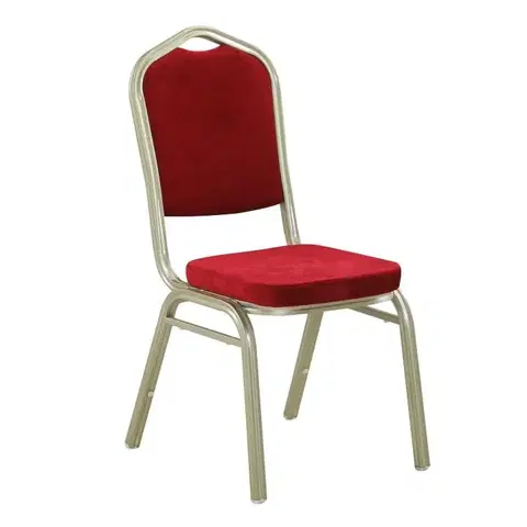 Jedálenské stoličky a kreslá Stohovateľná stolička ZINA 2 NEW Tempo Kondela Bordó