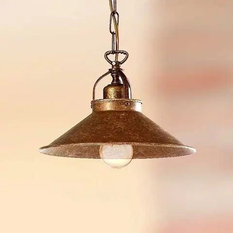 Závesné svietidlá Ceramiche Rustikálna závesná lampa BRUNO 25 cm