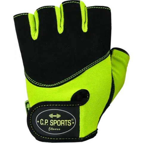 Rukavice na cvičenie C.P. Sports Fitness rukavice Iron neónové  S