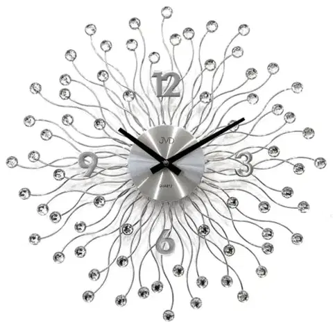 Hodiny Nástenné dekoračné hodiny JVD HT116.1, 49cm strieborná