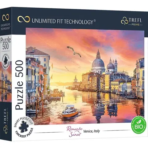Hračky puzzle TREFL - Prime puzzle 500 UFT - Romantický západ slnka: Benátky, Taliansko