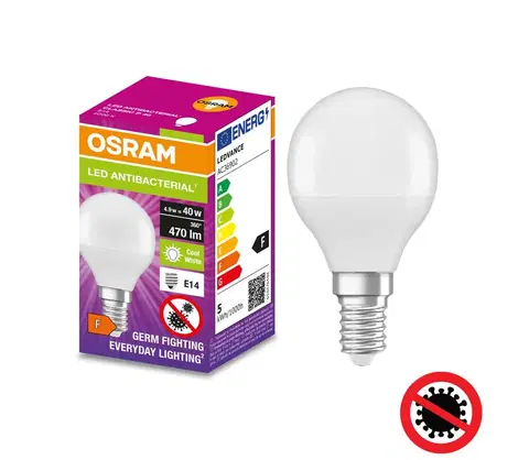 LED osvetlenie Osram LED Antibakteriálna žiarovka P40 E14/4,9W/230V 4000K - Osram 