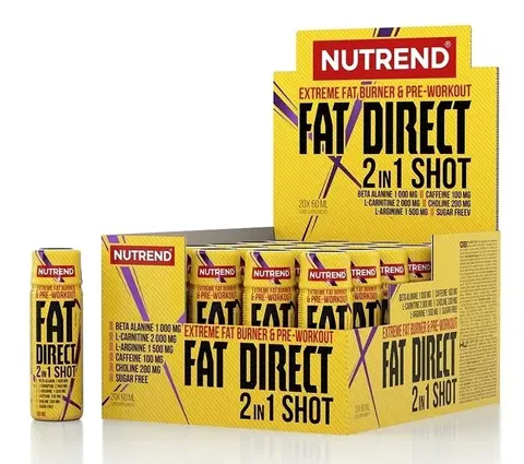 Komplexné spaľovače Fat Direct Shot (spaľovač plus pumpa) - Nutrend 20 x 60 ml.