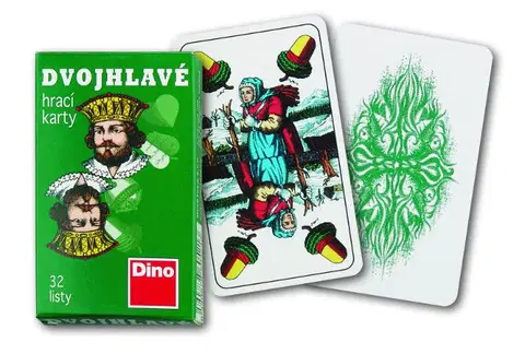 Hračky spoločenské hry - hracie karty a kasíno DINO - Hracie Karty Dvojhlavé