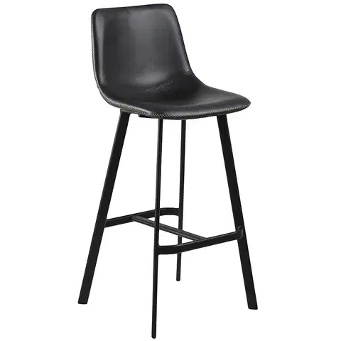Plastové stoličky Barová stolička black