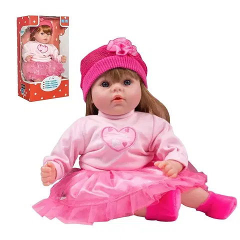 Hračky bábiky PLAYTO - Maďarsky hovoriaca a spievajúca detská bábika Tina 46 cm
