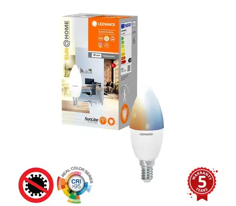 LED osvetlenie Ledvance LED Stmievateľná antibakteriálna žiarovka B40 E14/4,9W/230V Wi-Fi - Ledvance 
