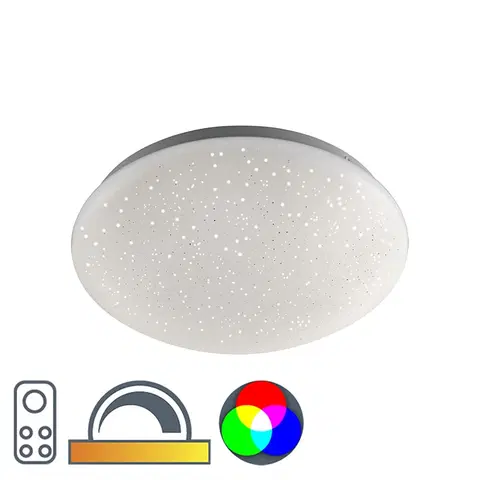 Stropne svietidla Moderné stropné svietidlo biele s hviezdnym efektom vrátane LED - Bex