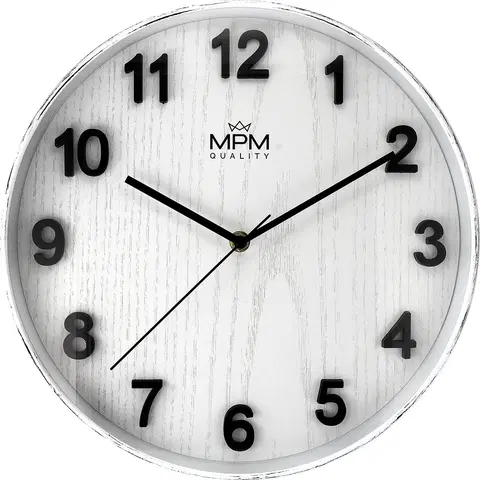 Hodiny Nástenné hodiny MPM Beta E01.4051.00, biele 30,5 cm