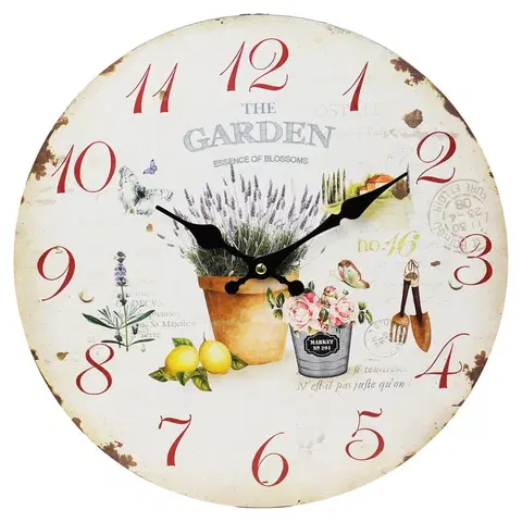 Hodiny Nástenné hodiny, Flor0104, The Garden, 34cm