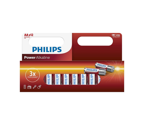 Predlžovacie káble Philips Philips LR6P12W/10 - 12 ks Alkalická batéria AA POWER ALKALINE 1,5V 