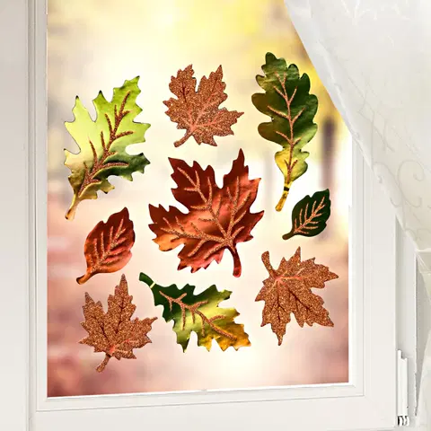 Drobné dekorácie a doplnky Obrázky na okno "Jesenné listy"