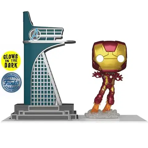 Zberateľské figúrky POP! The Infinity Saga: Avengers Tower & Iron Man Special Edition (Glows in the Dark) POP-0035