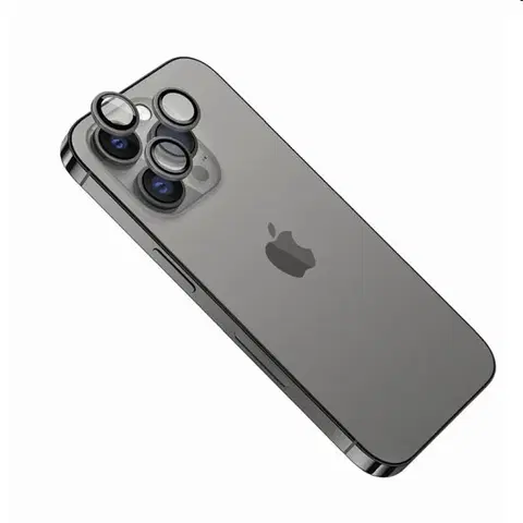 Puzdrá na mobilné telefóny FIXED ochranné sklá šošoviek fotoaparátov pre Apple iPhone 14 Pro, 14 Pro Max, sivá FIXGC2-930-GR