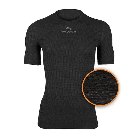 Pánske tričká Unisex termo tričko Brubeck s krátkym rukávom Graphite - L